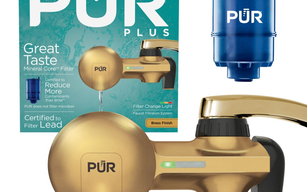 PUR PLUS Faucet Filtration System, Horizontal, Brass